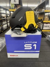Sena Latitude S1 Smart Snow/Ski Helmet Built-in Speakers Mic Intercom Black LG