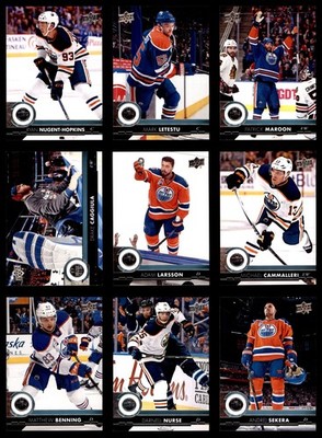 2017-18 Upper Deck Oilers Almost Complete Team Set 8 - NM/MT 4975959