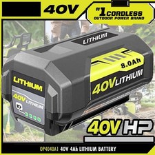 40V 8.0Ah Battery for Ryobi 40 Volt Lithium OP4050 OP40602 OP40261 OP4060 OP4030