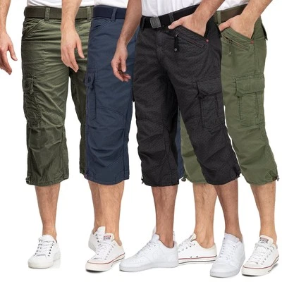 Timezone Herren 3/4 Cargo Shorts Hose Bermuda Herrenshorts Cargohose MilesTZ - Bild 1 von 4