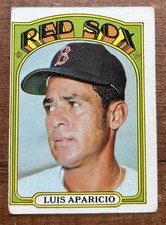 Luis Aparicio 1972 Topps #313 HOF Boston Red Sox Chicago White Sox MLB Vintage