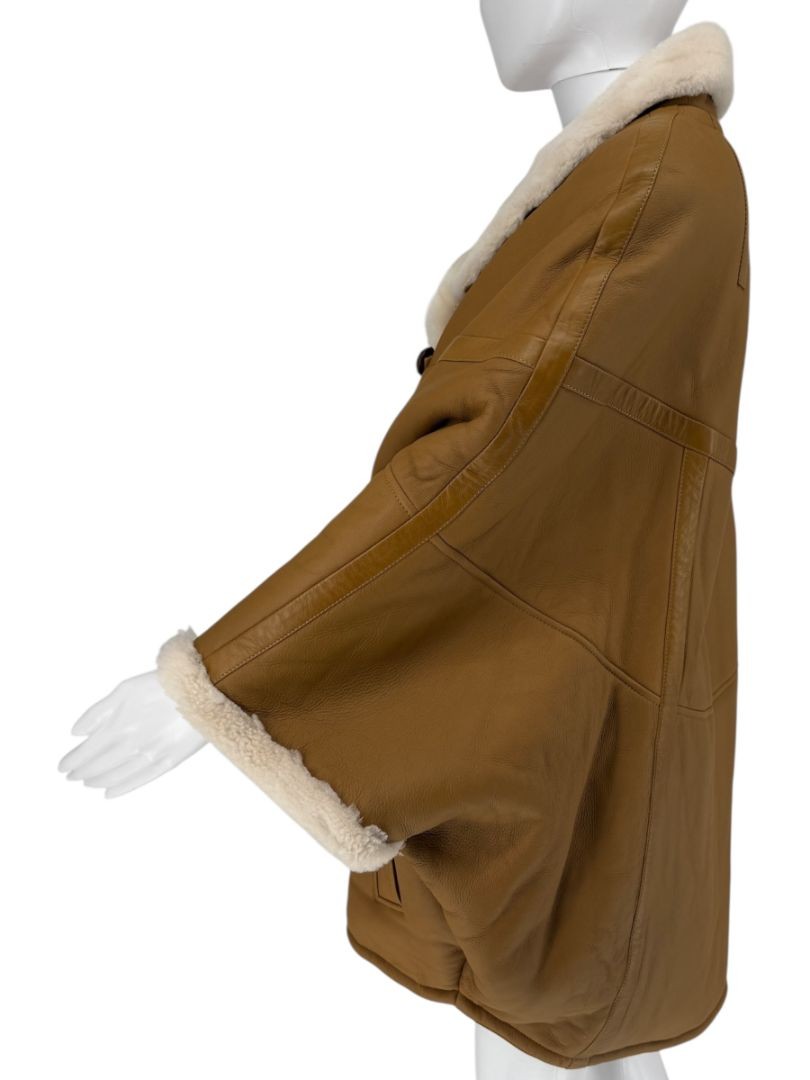 Saint Laurent Oversized Shearling Toggle Coat - S… - image 13