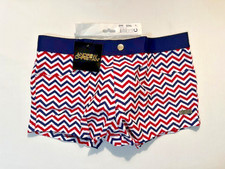 Bañador Andrew Christian Talla M Diseño Zig-Zig (Chevron) - Rojo/Blanco/Azul Marino