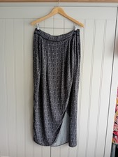 Next Black & Grey Wrap Over Design Skirt Size 14