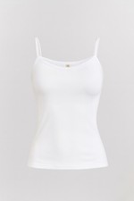 Slim Fit Slim Strappy Slim Fit Stretch Top - Cotton and Elastane