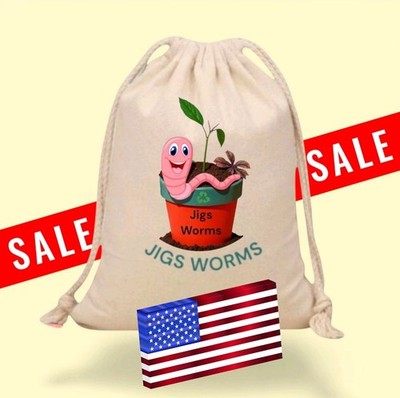 (JIGS) Approx 500 LIVE Red Wigglers Composting Worm Mix (1/2 Lb) No Manure!