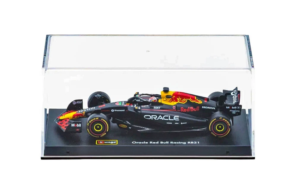 Modellino Max Verstappen Red Bull F1 2025 RB21 1/43 Burago + pilota + vetrina - Immagine 2 di 3