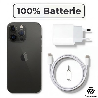 Apple iPhone 14 Pro - 128GB - Space Schwarz - 100% Batterie