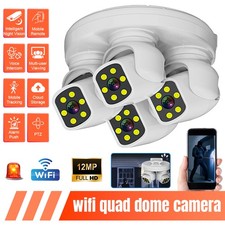 4Lente Camaras De Seguridad Wifi 1080P Exterior Vision Nocturna Video 10XZoom US