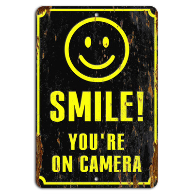 Smile! You're On Camera - Retro Security Sign