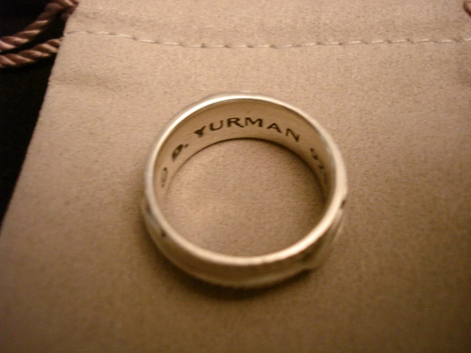 David Yurman 925 Sterling Silver Southwest Feather 8.5mm Ring Size 9 - Image 3 of 4