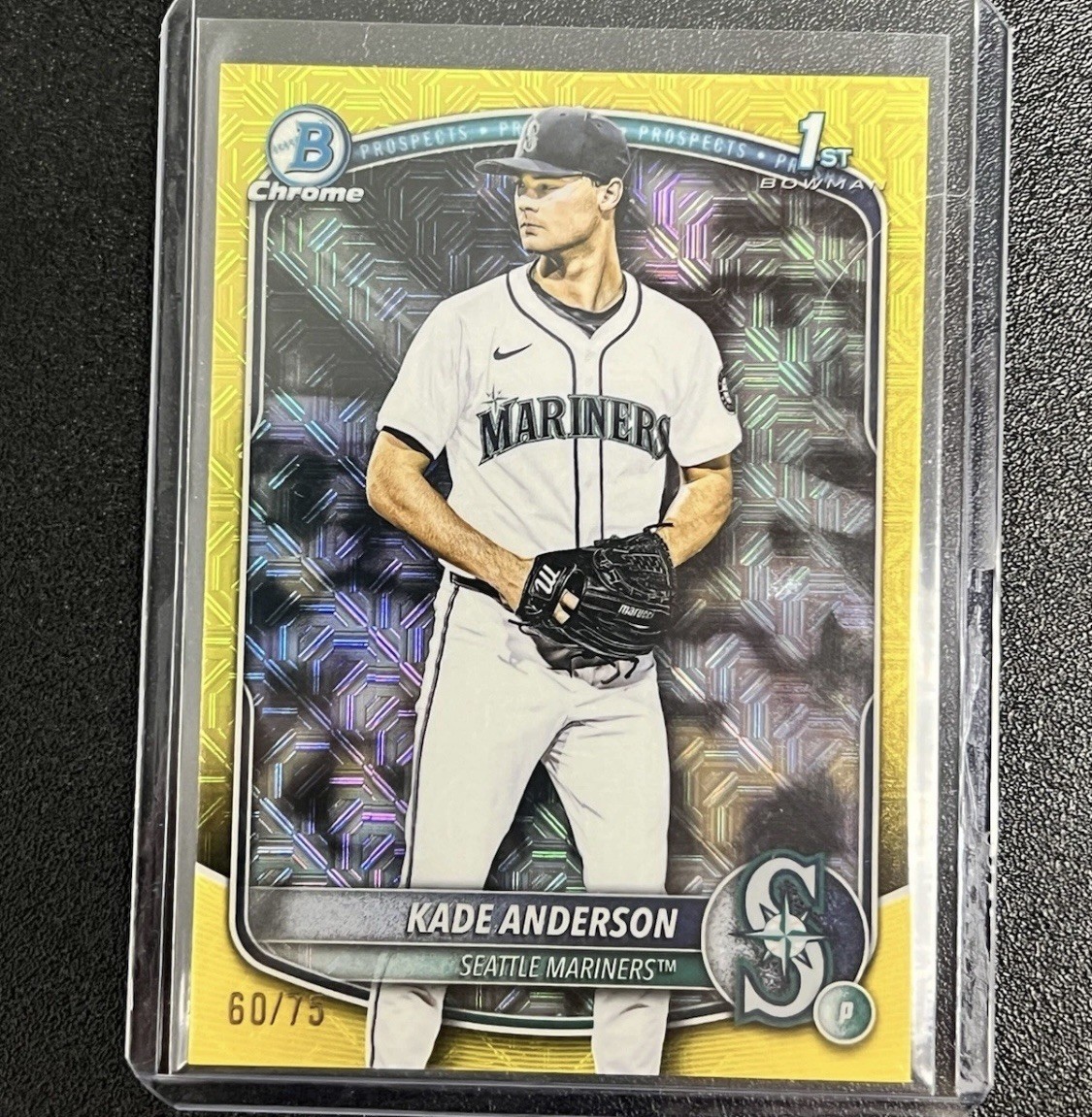 2025 Bowman Chrome Draft KADE ANDERSON 1st Yellow Chrome Mojo /75 Mariners 