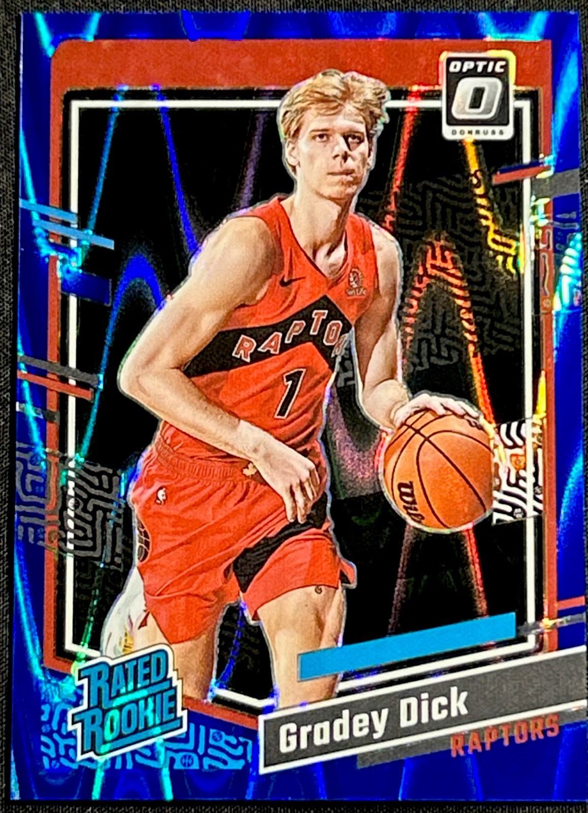 2023-24 Donruss Optic - Gradey Dick #212 Rated Rookie Blue Seismic Prizm /249 RC
