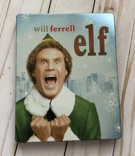 Elf DVD Blu-ray Movie Tin Case Will Ferrel Bob Newhart Christmas Holiday