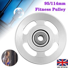 95/114mm Gym Home Pulley Bearing Wheel Fitness Gym Part Equipment Accessories UK