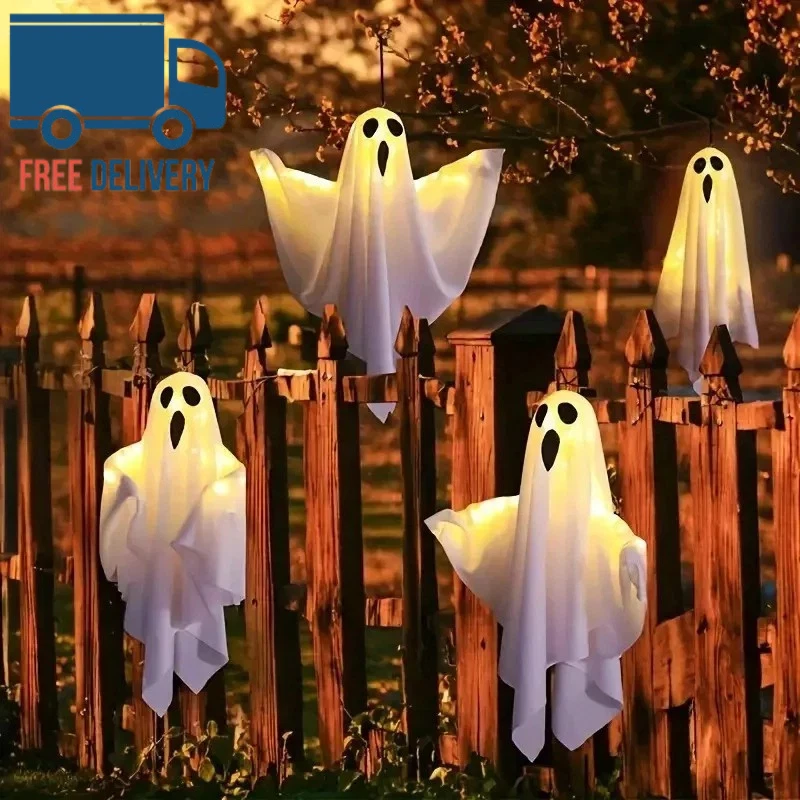 Spooky Halloween LED Ghost Hanging Lights Outdoor Indoor Decorations