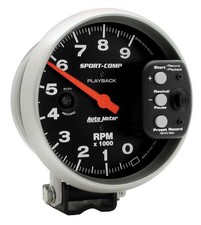 Autometer 3966 Sport-comp Tachometer 5 9k Rpm Pedestal W Rpm Playback