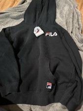 Fila youth sz medium black hoodie nwt