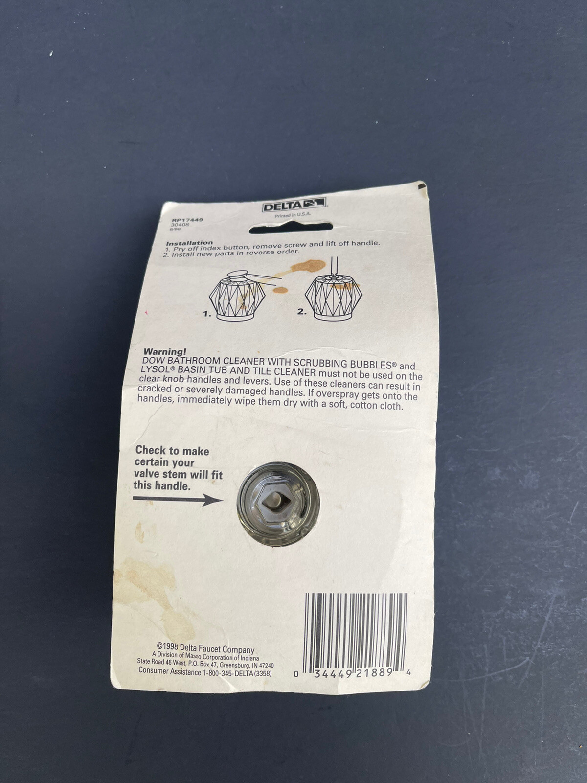 Delta Genuine Parts Replacement Knob Handle For Single Handle Faucet RP17449