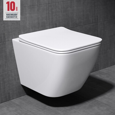 Wand WC spülrandlos Hänge WC spülrandlos Wandhängend WC Sitz Softclose Aachen308