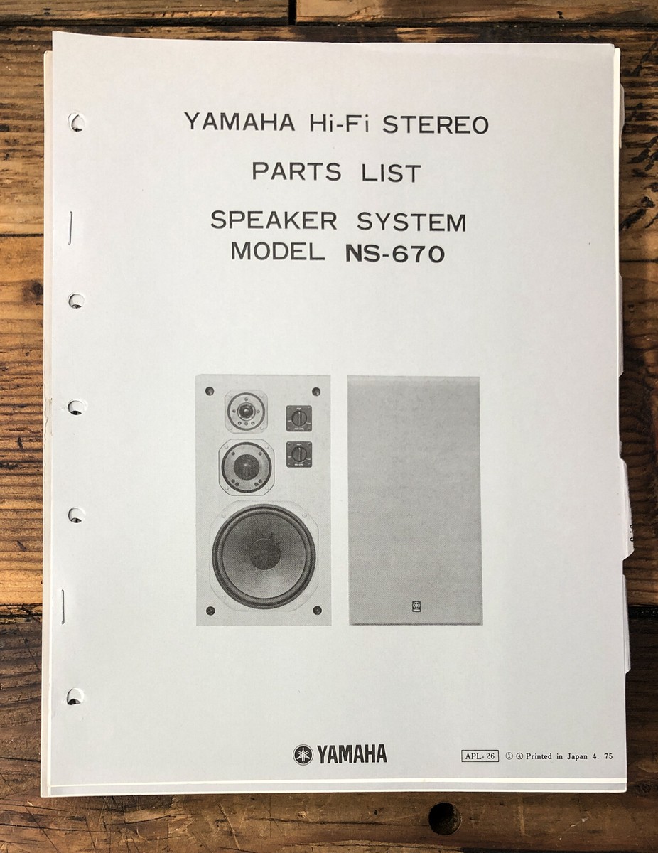 Yamaha NS-670 Speaker Service Manual *Original* | eBay