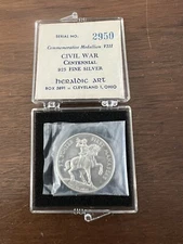 Rare Vintage Civil War Heraldic Art Co. 1961 Centennial. (.925 Fine Silver)