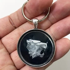 1962 1963 1964 Buick Wildcat Sail Panel Emblem Wildcat Head 1.2" Keychain