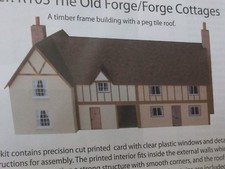 OO gauge BarleyCorn Designs pre-cut Card Kit - R103 The Old Forge  / Cottages