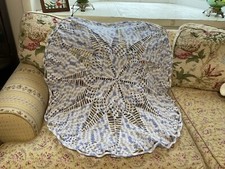Hand Crochet Lilac Christening Baby Blanket