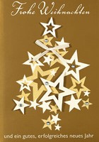 Weihnachten GlüCkwunschkarte Mit Umschlag WeißE Goldene Sterne