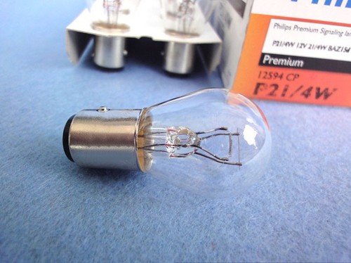 10pcs PHILIPS 12594 P21/4W 12V 21/4W BAZ15d premium signaling automotive lamp - Picture 3 of 3