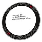 DURA ACE C 50 DECAL SET FOR TWO WHEELS 26" Gray/Red