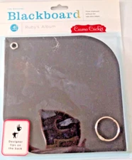 Cosmo Cricket 6 page BLACKBOARD RUBY'S 6" x 6" CHIPBOARD ALBUM for scrapbooking