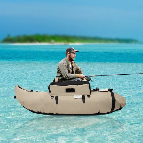 Portable Inflatable Boat Fishing Dinghy Boat Sport Backrest Adjustable 130kg