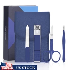Nail Clipper Set Manicure Grooming Kit Men Travel Personal Care Tools 4PCS New