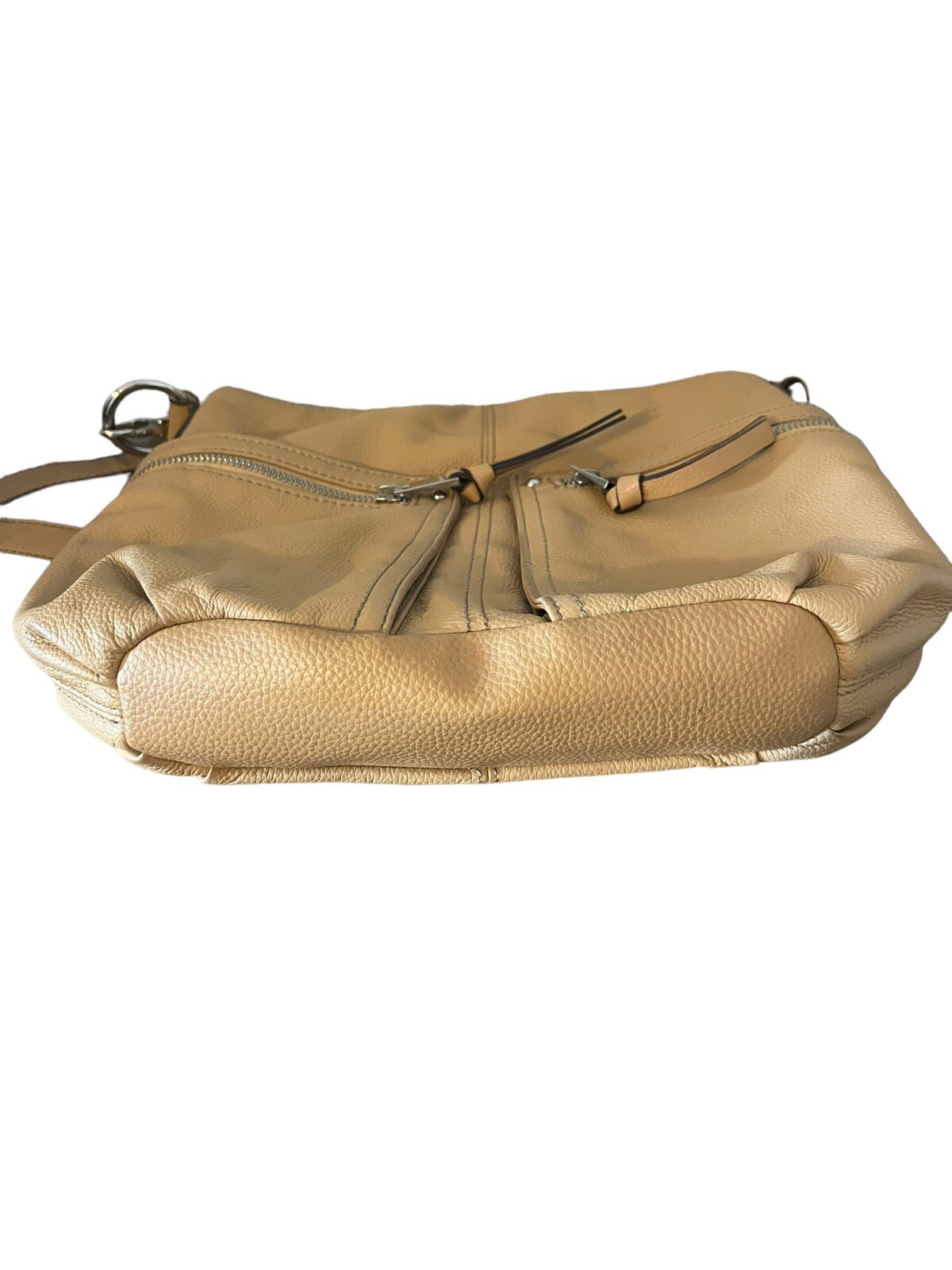 Tignanello Beige Multipocket Soft Pebbled Leather… - image 9