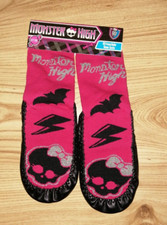 Schuhe / Hausschuhe mit Ledersohle - Monster - Gr. 27 / 30 - magenta - NEU -