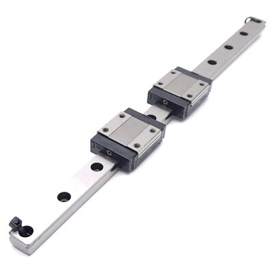 CPC MR12MN ZU (x2) Miniature Linear Guide Blocks w/ 12x260mm Rail, 4269N Max