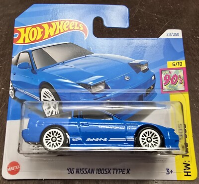 希少❗️Hot Wheels Datsun 510 & 180SX Type X Hot Wheels 2024 '96 Nissan 180SX Type X Blue HW: The 90's #6/10