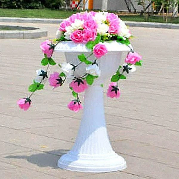 4 White 22-Inch Italian Pedestal FLOWER POTS VASES Wedding Party Decorations