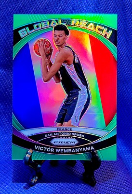 2023 Panini Prizm SP Green Global Reach SILVER Victor Wembanyama #2 Rookie Spurs