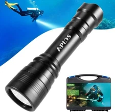 APLOS S2 3000 Lumen 4 Lighting Modes Dive Light Underwater Waterproof LED Fla...