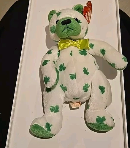 TY Beanie Baby “Clover” the St Patricks Day Irish Bear Retired MWMT (6 inch)