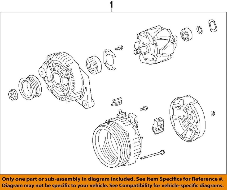 Alternador usado se adapta a: Toyota Sienna 2012 150 amperios grado A Foto 3 de 4