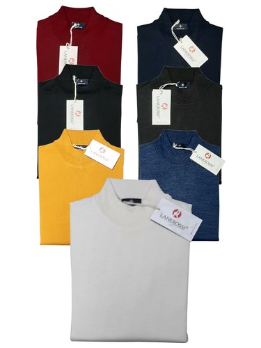 Pullover Da Uomo Lupetto Mezzo Collo In Lana Pettinata No Pilling Blusalina  | eBay