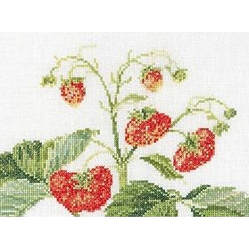 Kreuzstich Packung Erdbeeren 2085A thea gouverneur Aida - Picture 3 of 4