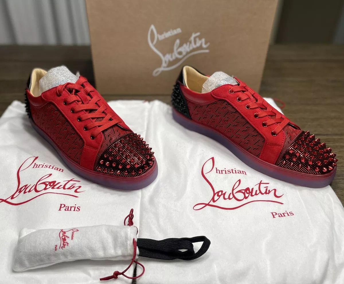 Christian Louboutin Red Suede Casual Shoes for Men for sale