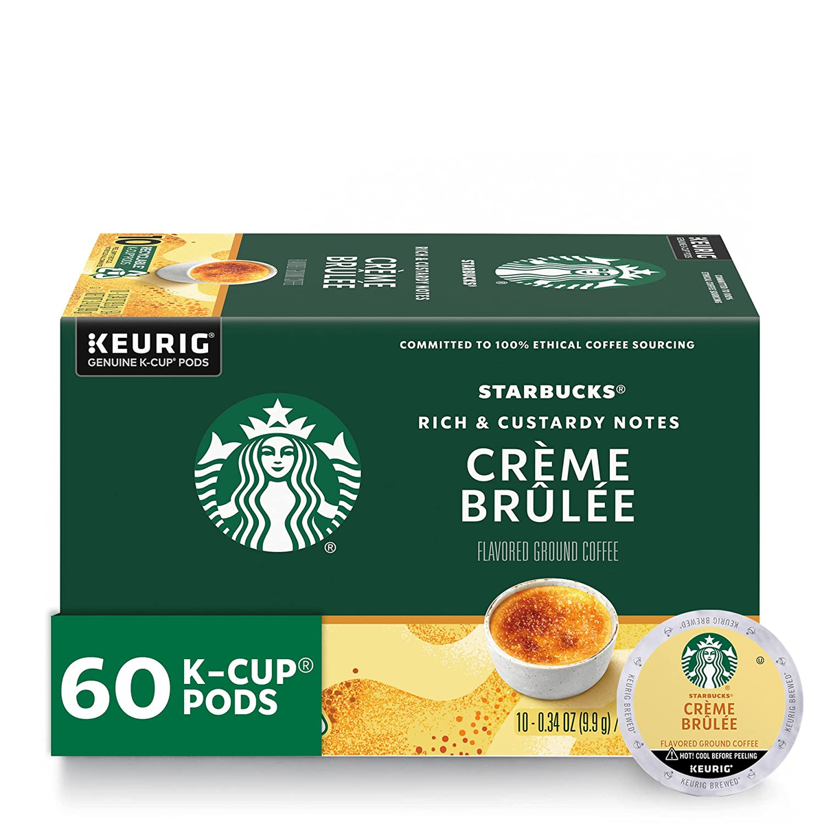 Flavored K-Cup Coffee Pods, Crème Brûlée for Keurig Brewers,