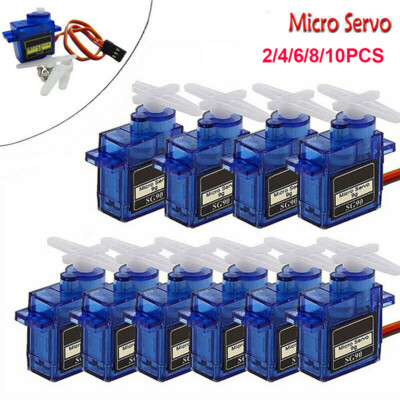 2-10X Micro Gear Servo Motor SG90 9G for RC Robot Car Helicopter Plane Boat Tool