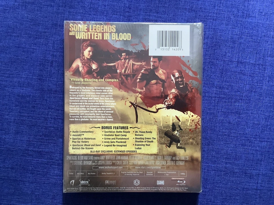 Spartacus Blood and Sand - First Season - Region A -Blu Ray - Brand  New Sealed - Image 2 of 2